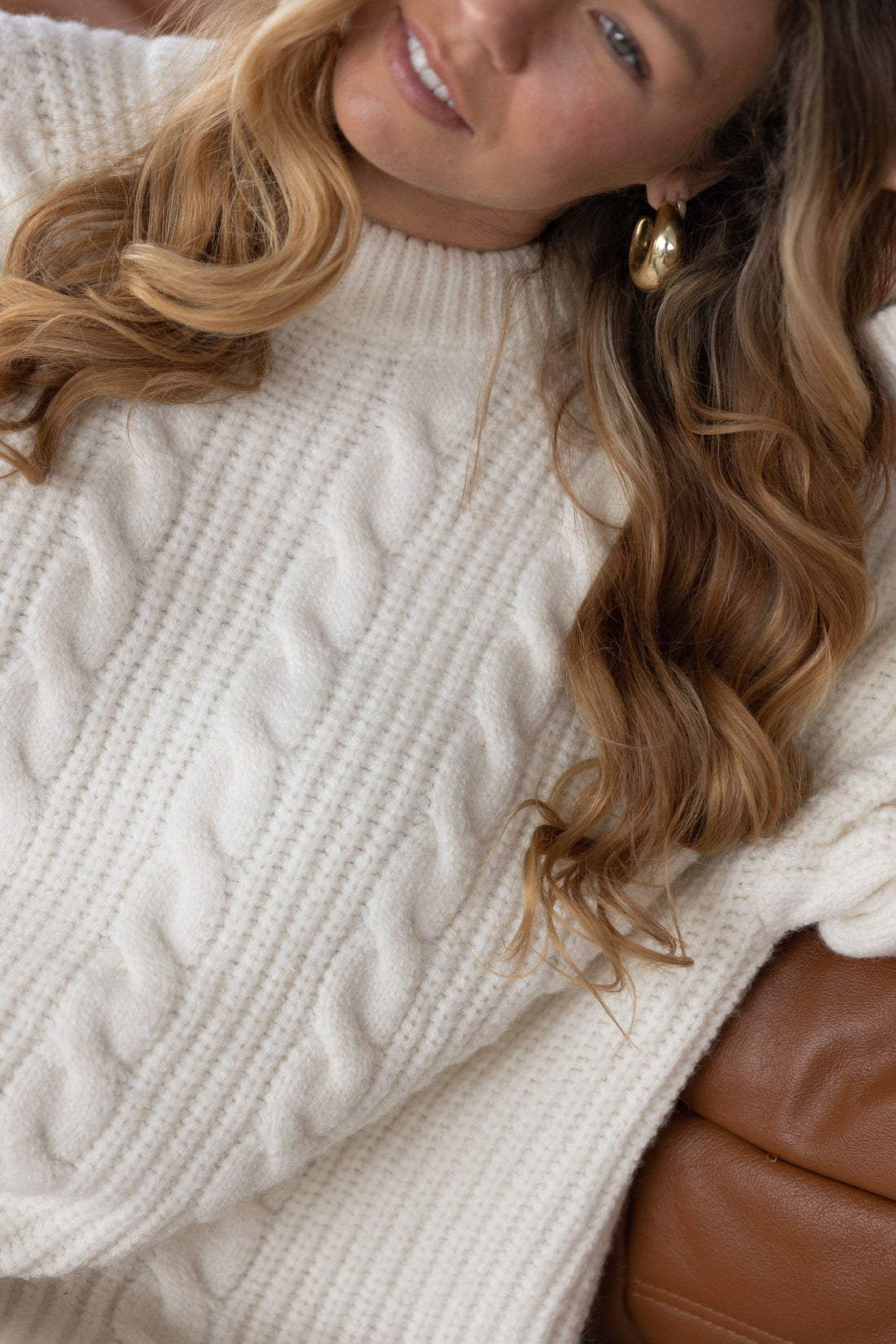 The Teddy Knit in Pearl